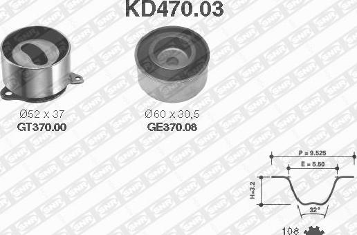 SNR KD470.03 - Timing Belt Set autospares.lv
