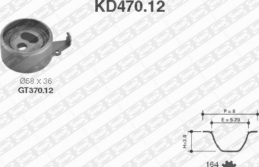 SNR KD470.12 - Timing Belt Set autospares.lv