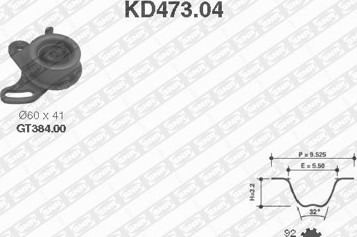 SNR KD473.04 - Timing Belt Set autospares.lv