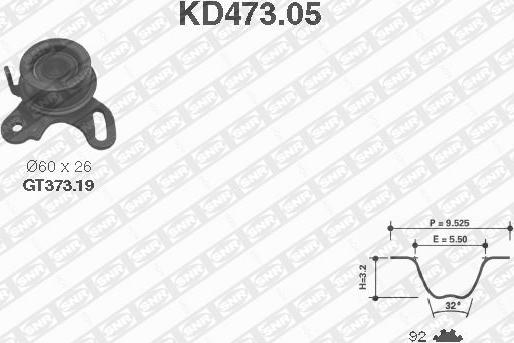 SNR KD473.05 - Timing Belt Set autospares.lv