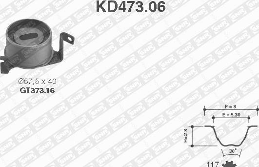 SNR KD473.06 - Timing Belt Set autospares.lv