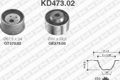 SNR KD473.02 - Timing Belt Set autospares.lv