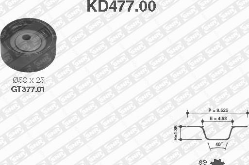 SNR KD477.00 - Timing Belt Set autospares.lv