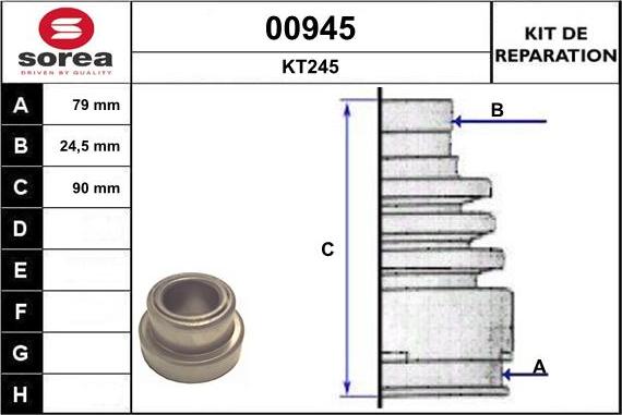 SNRA 00945 - Bellow, drive shaft autospares.lv