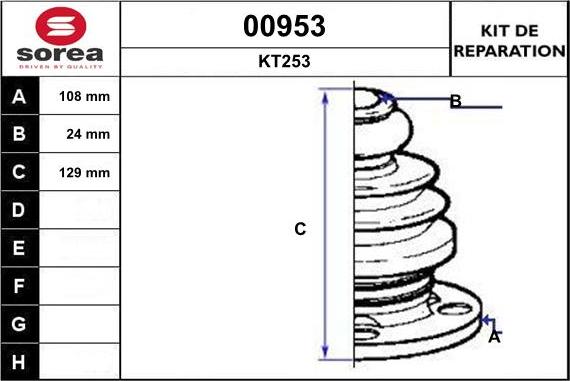 SNRA 00953 - Bellow, drive shaft autospares.lv