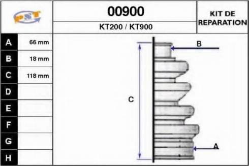 SNRA 00900 - Bellow, drive shaft autospares.lv