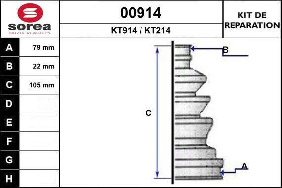 SNRA 00914 - Bellow, drive shaft autospares.lv