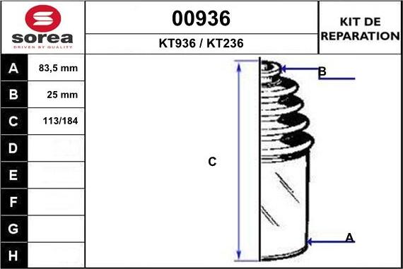 SNRA 00936 - Bellow, drive shaft autospares.lv