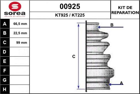 SNRA 00925 - Bellow, drive shaft autospares.lv