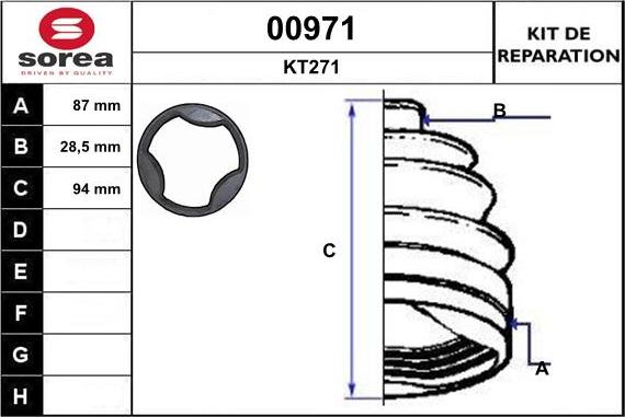 SNRA 00971 - Bellow, drive shaft autospares.lv