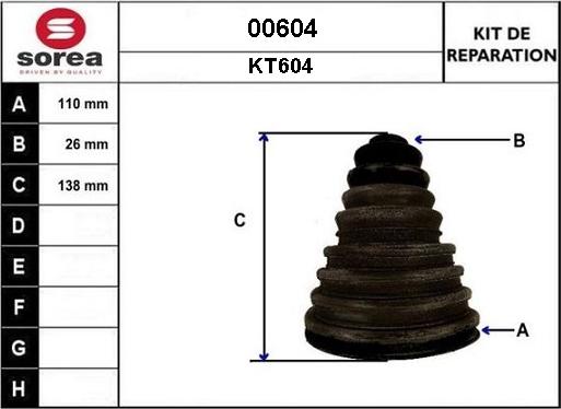 SNRA 00604 - Bellow, drive shaft autospares.lv