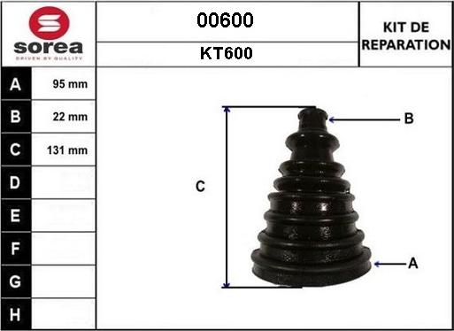 SNRA 00600 - Bellow, drive shaft autospares.lv