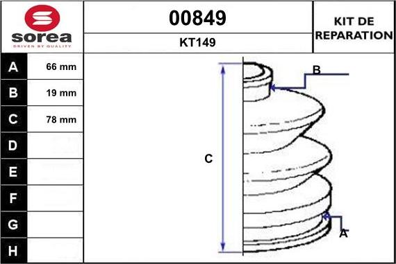 SNRA 00849 - Bellow, drive shaft autospares.lv