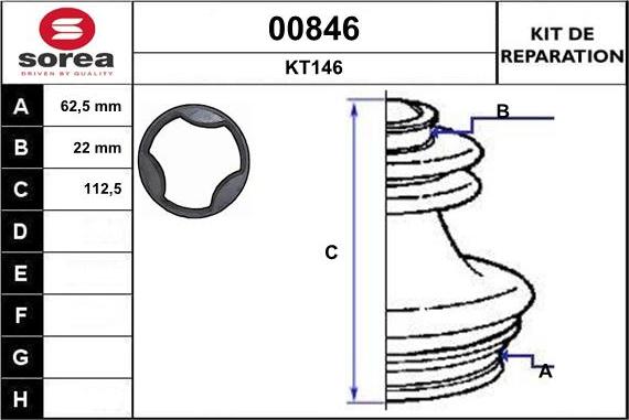 SNRA 00846 - Bellow, drive shaft autospares.lv