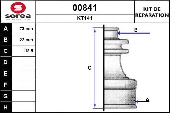 SNRA 00841 - Bellow, drive shaft autospares.lv