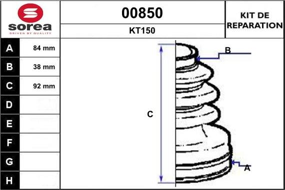 SNRA 00850 - Bellow, drive shaft autospares.lv