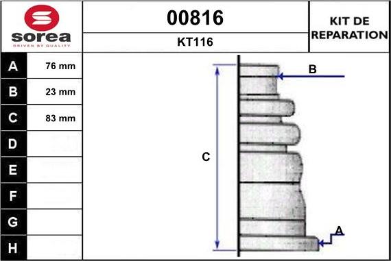 SNRA 00816 - Bellow, drive shaft autospares.lv