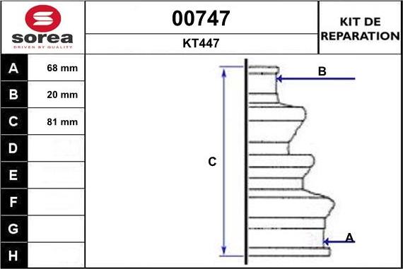 SNRA 00747 - Bellow, drive shaft autospares.lv