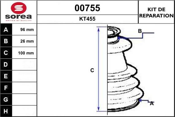 SNRA 00755 - Bellow, drive shaft autospares.lv