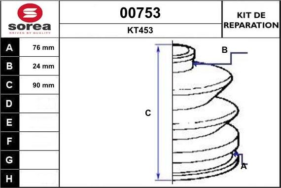 SNRA 00753 - Bellow, drive shaft autospares.lv