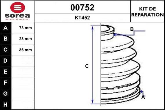 SNRA 00752 - Bellow, drive shaft autospares.lv