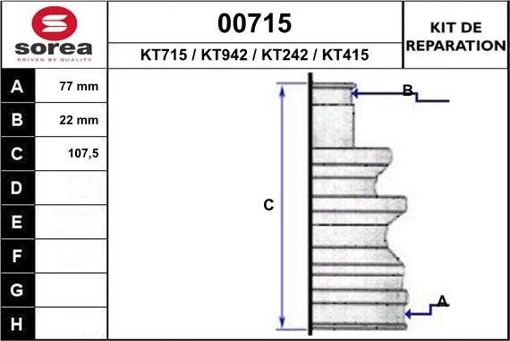 SNRA 00715 - Bellow, drive shaft autospares.lv