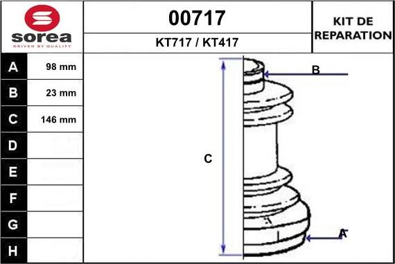 SNRA 00717 - Bellow, drive shaft autospares.lv