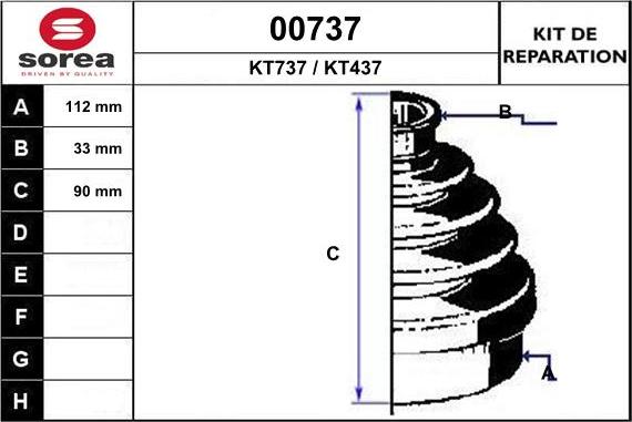 SNRA 00737 - Bellow, drive shaft autospares.lv