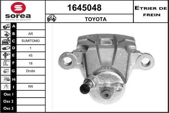 SNRA 1645048 - Brake Caliper autospares.lv