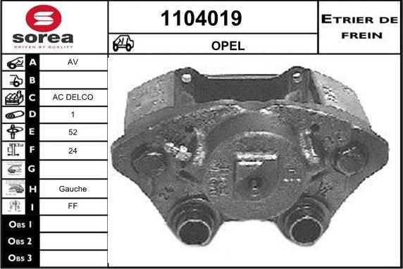 SNRA 1104019 - Brake Caliper autospares.lv