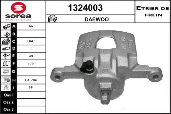 SNRA 1324003 - Brake Caliper autospares.lv