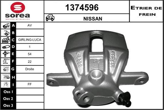 SNRA 1374596 - Brake Caliper autospares.lv