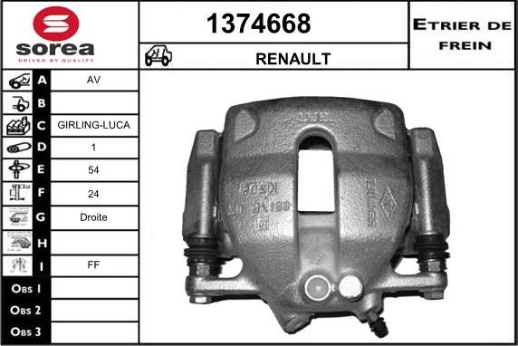 SNRA 1374668 - Brake Caliper autospares.lv