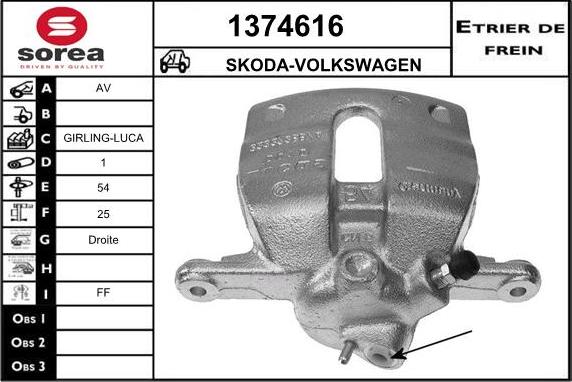 SNRA 1374616 - Brake Caliper autospares.lv