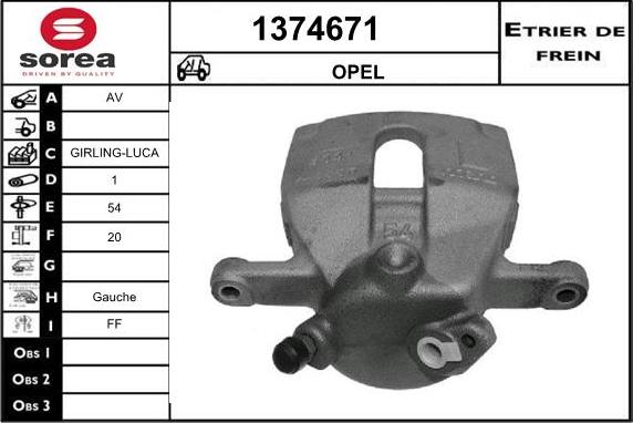 SNRA 1374671 - Brake Caliper autospares.lv