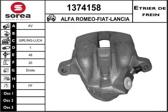 SNRA 1374158 - Brake Caliper autospares.lv