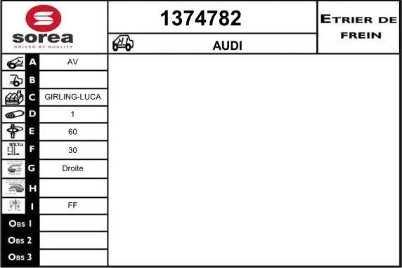 SNRA 1374782 - Brake Caliper autospares.lv