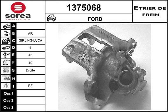 SNRA 1375068 - Brake Caliper autospares.lv