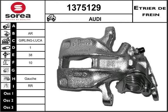 SNRA 1375129 - Brake Caliper autospares.lv