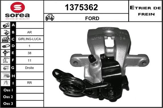 SNRA 1375362 - Brake Caliper autospares.lv