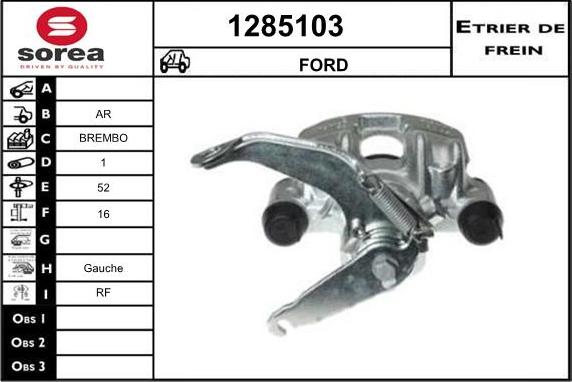 SNRA 1285103 - Brake Caliper autospares.lv