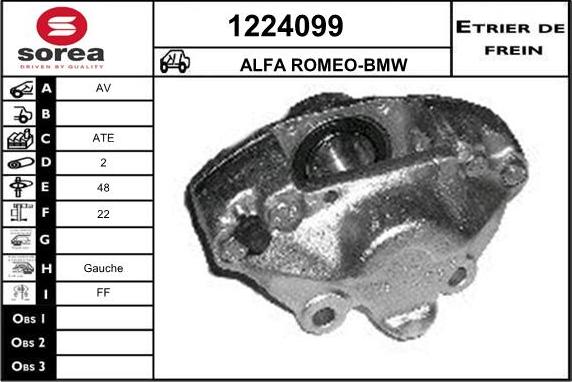 SNRA 1224099 - Brake Caliper autospares.lv