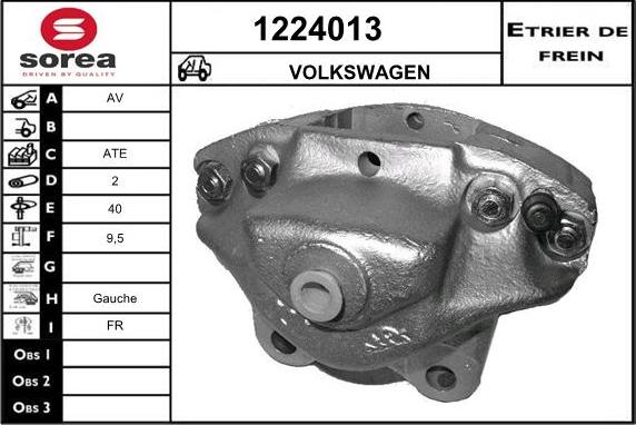 SNRA 1224013 - Brake Caliper autospares.lv