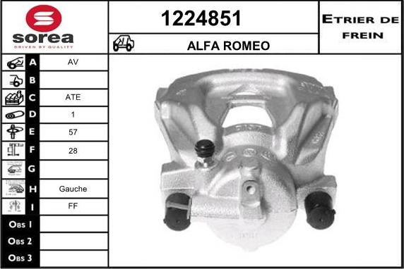 SNRA 1224851 - Brake Caliper autospares.lv