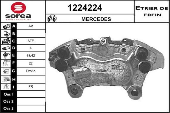 SNRA 1224224 - Brake Caliper autospares.lv