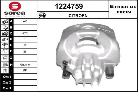 SNRA 1224759 - Brake Caliper autospares.lv