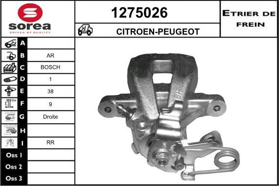 SNRA 1275026 - Brake Caliper autospares.lv