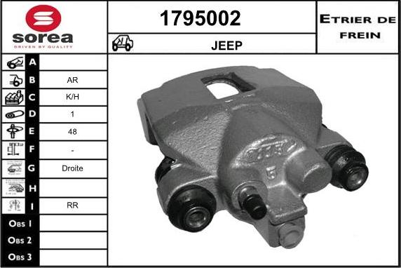 SNRA 1795002 - Brake Caliper autospares.lv