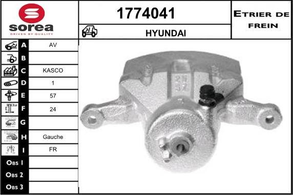 SNRA 1774041 - Brake Caliper autospares.lv