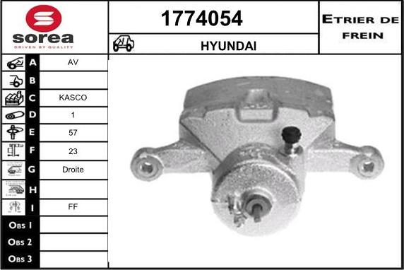 SNRA 1774054 - Brake Caliper autospares.lv